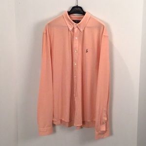 Polo Ralph Lauren knit Oxford shirt XXL color salmon